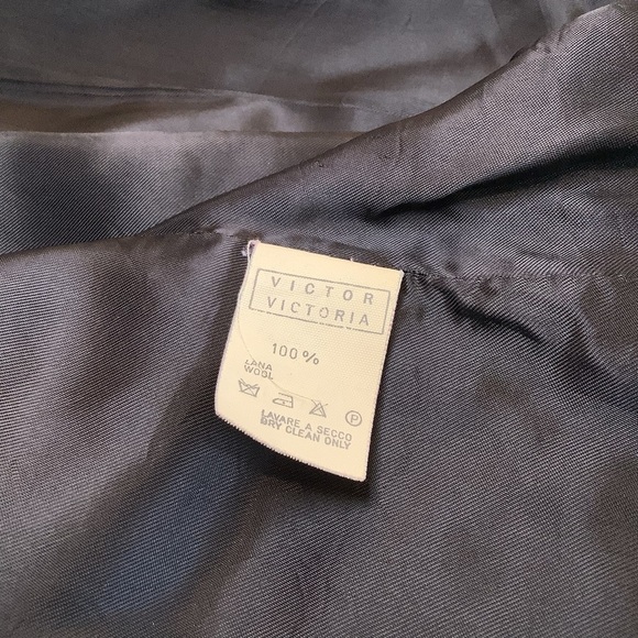 Victor Victoria Black Blazer Wool EU Size 46 - Picture 6 of 8